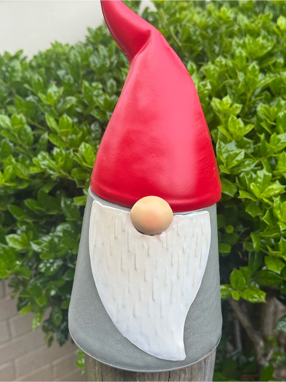 Scentsy Red Gnome with White Beard and Gray Body